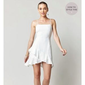 Francesca Back Tie Ruffle Mini Dress- Black